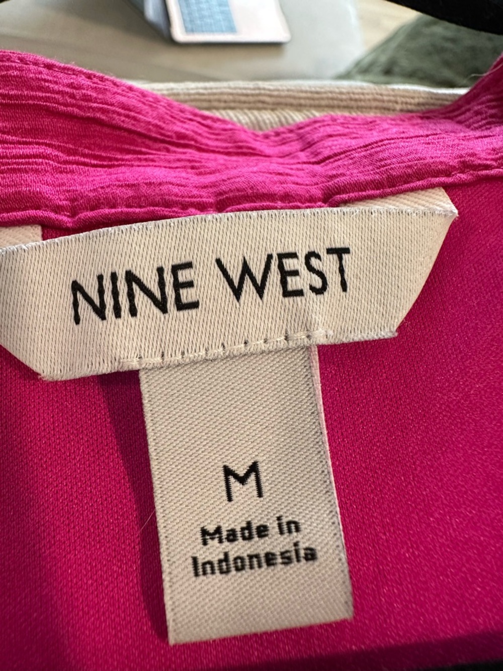 Nine West Pink Sleeveless Tiered Mini Dress Button Front Medium - Picture 6 of 6